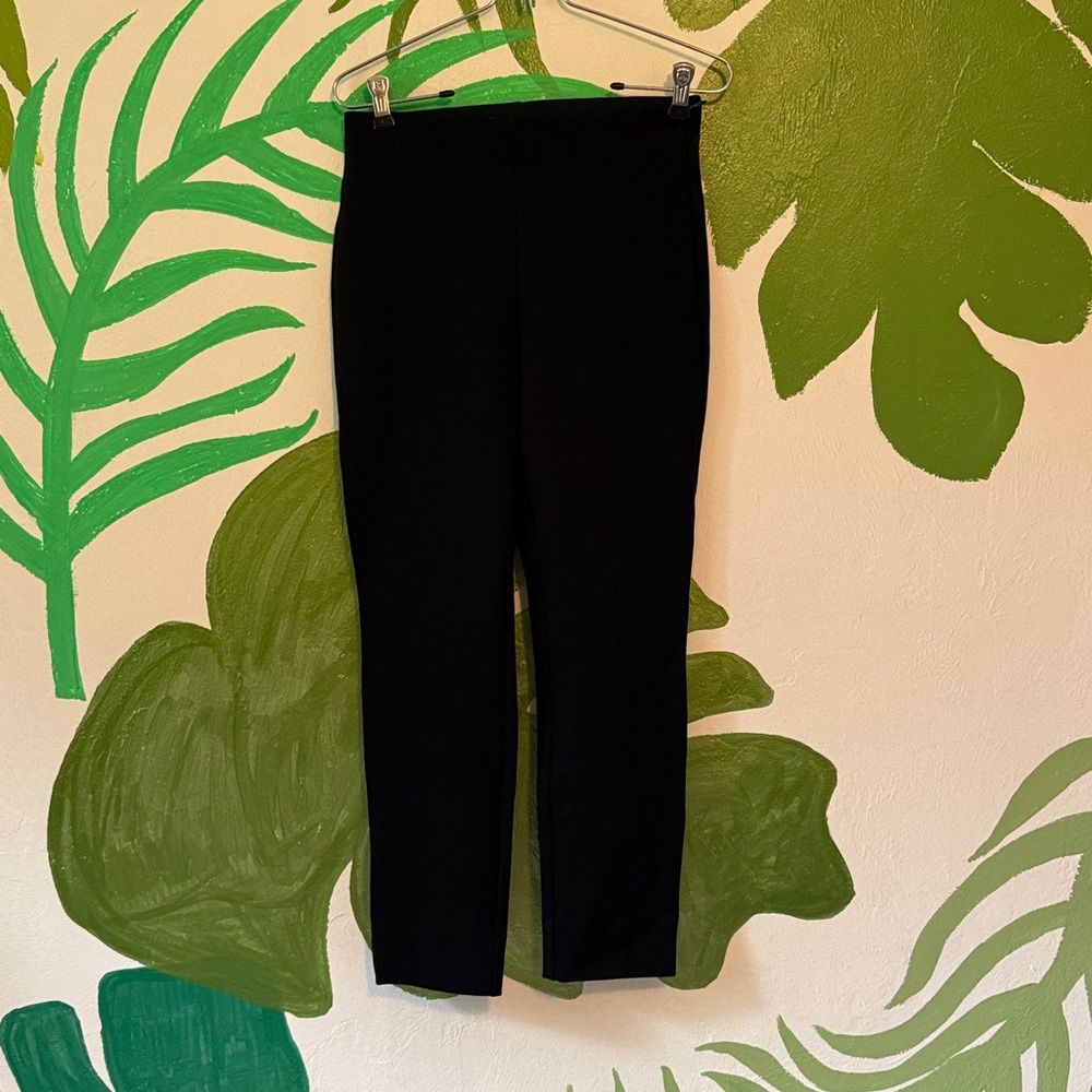 Quince Black High-Rise Slim Dress Pants